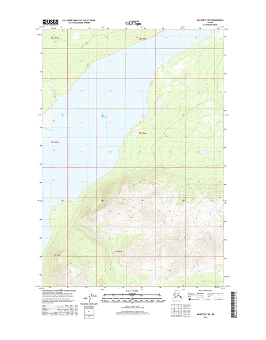 Valdez D-7 NE Alaska US Topo Map Image