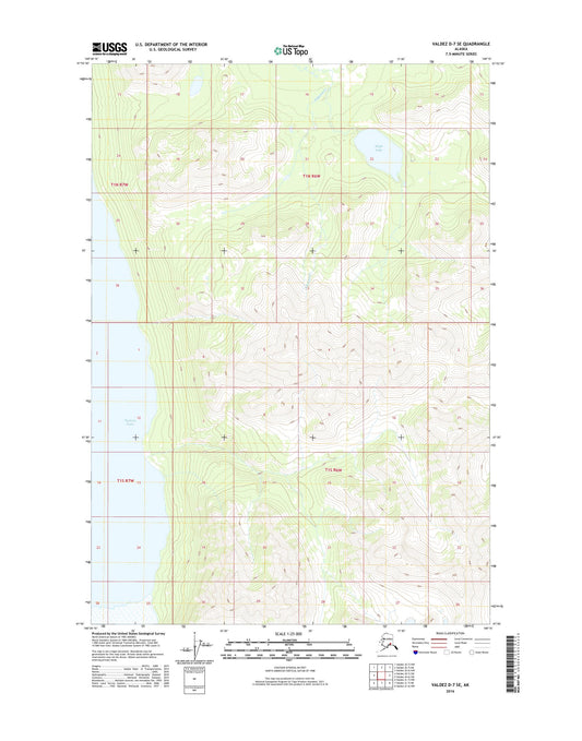 Valdez D-7 SE Alaska US Topo Map Image