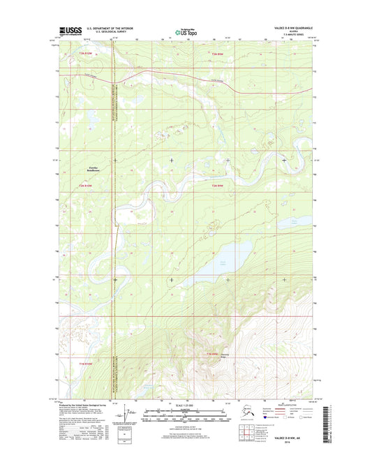 Valdez D-8 NW Alaska US Topo Map Image