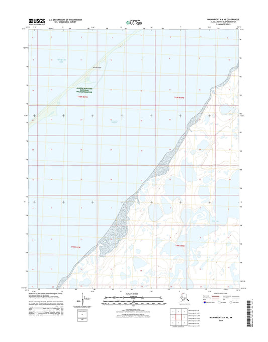 Wainwright A-6 NE Alaska US Topo Map Image
