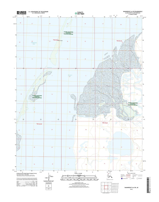Wainwright A-6 SW Alaska US Topo Map Image