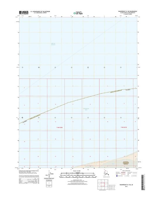 Wainwright D-1 NE Alaska US Topo Map Image
