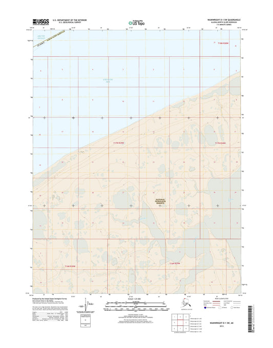 Wainwright D-1 SW Alaska US Topo Map Image