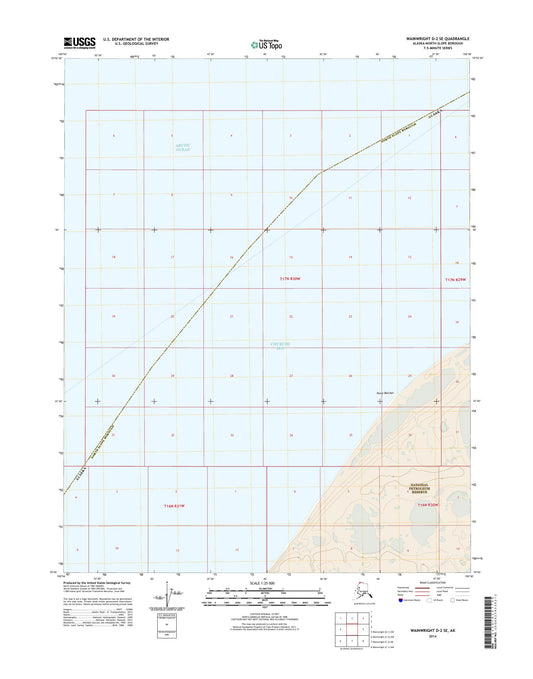 Wainwright D-2 SE Alaska US Topo Map Image