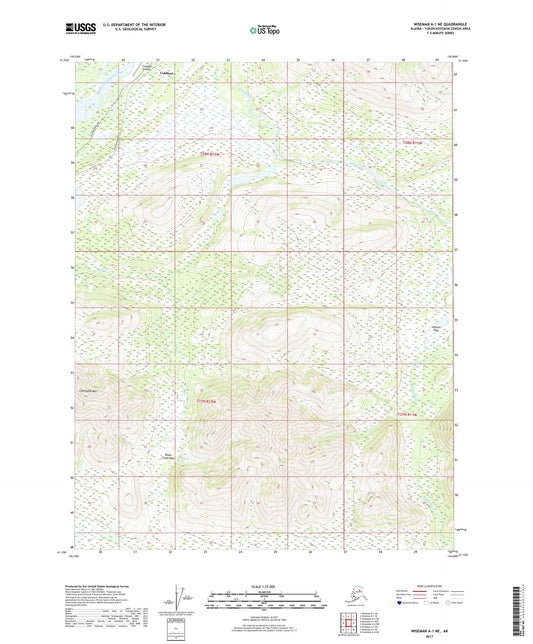 Wiseman A-1 NE Alaska US Topo Map Image