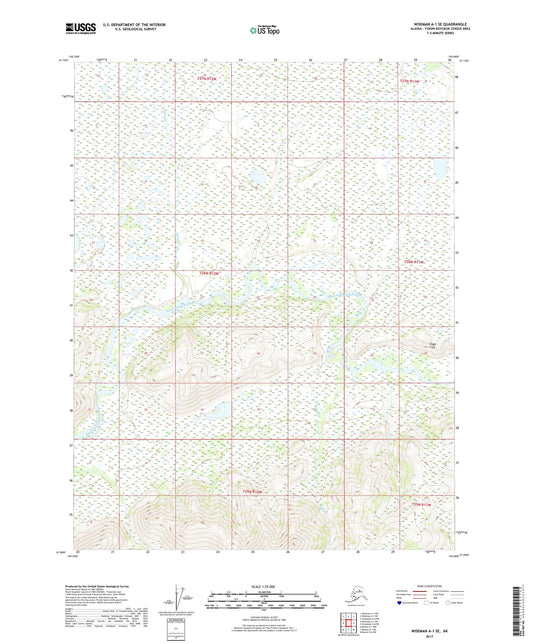 Wiseman A-1 SE Alaska US Topo Map Image