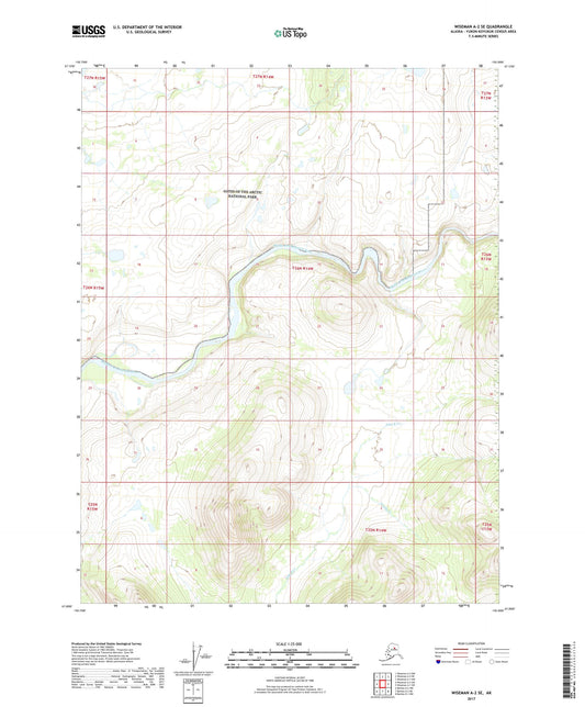 Wiseman A-2 SE Alaska US Topo Map Image