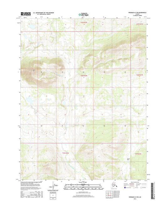 Wiseman A-5 SW Alaska US Topo Map Image