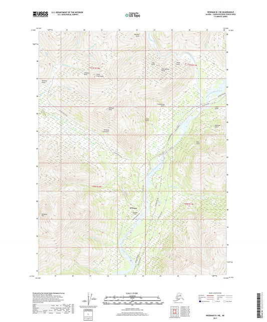 Wiseman B-1 NE Alaska US Topo Map Image