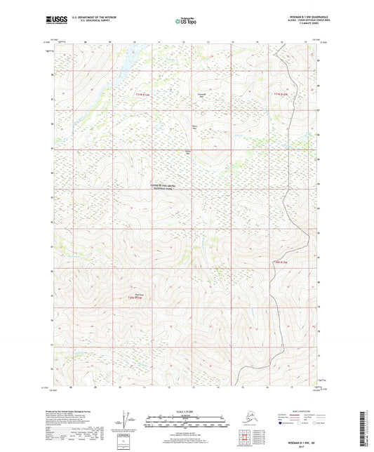 Wiseman B-1 NW Alaska US Topo Map Image