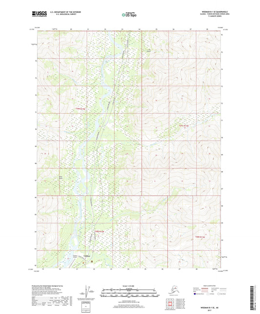 Wiseman B-1 SE Alaska US Topo Map Image