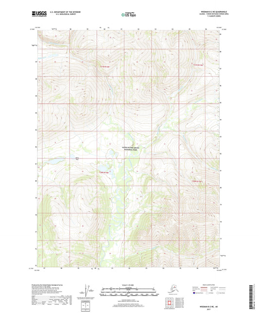 Wiseman B-2 NE Alaska US Topo Map Image