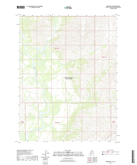 Wiseman B-2 SE Alaska US Topo Map Image