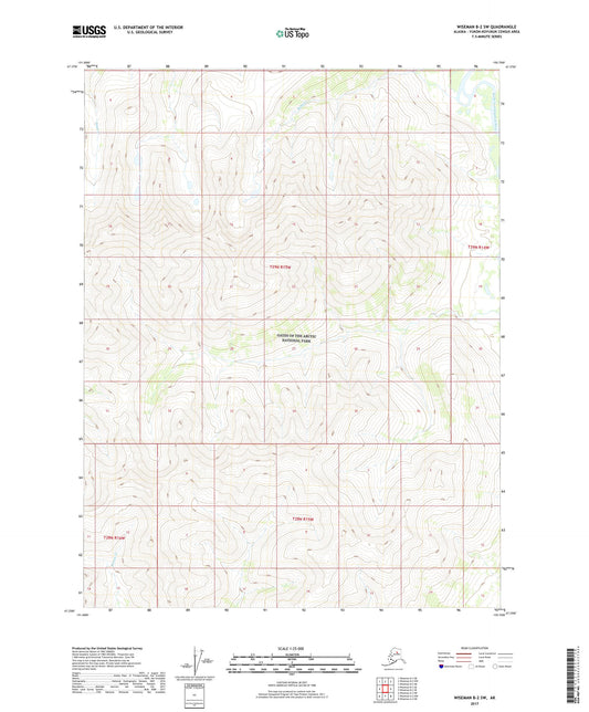 Wiseman B-2 SW Alaska US Topo Map Image