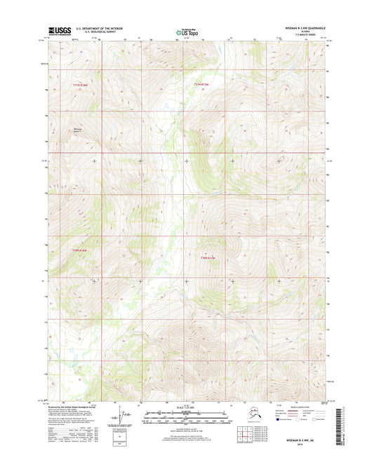 Wiseman B-3 NW Alaska US Topo Map Image