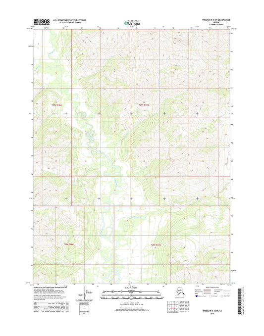 Wiseman B-3 SW Alaska US Topo Map Image