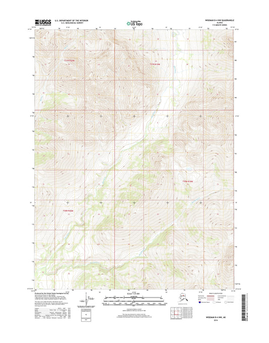 Wiseman B-4 NW Alaska US Topo Map Image