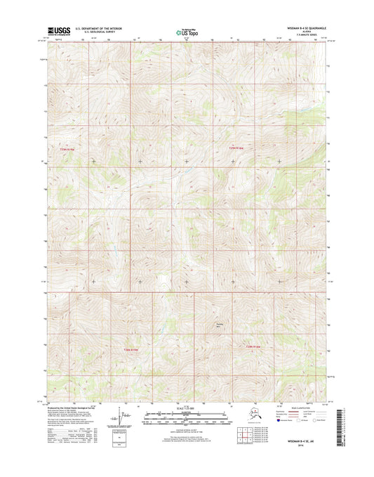 Wiseman B-4 SE Alaska US Topo Map Image