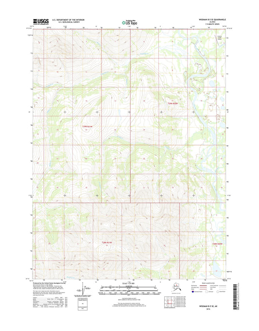 Wiseman B-5 SE Alaska US Topo Map Image