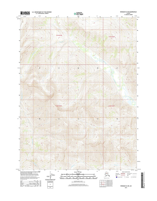 Wiseman B-6 NE Alaska US Topo Map Image