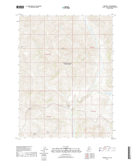 Wiseman C-1 SE Alaska US Topo Map Image