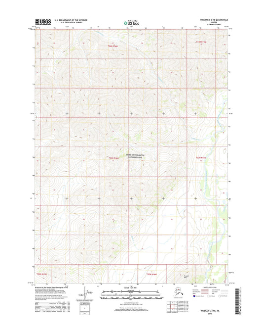 Wiseman C-3 NE Alaska US Topo Map Image