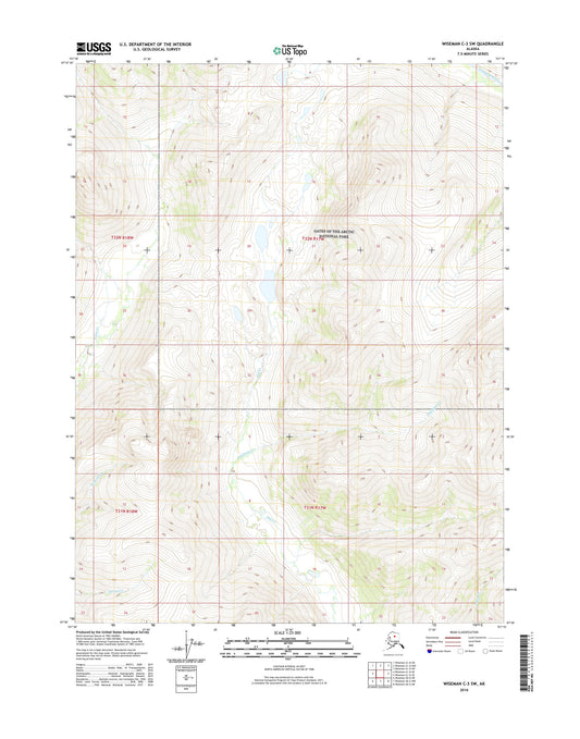 Wiseman C-3 SW Alaska US Topo Map Image