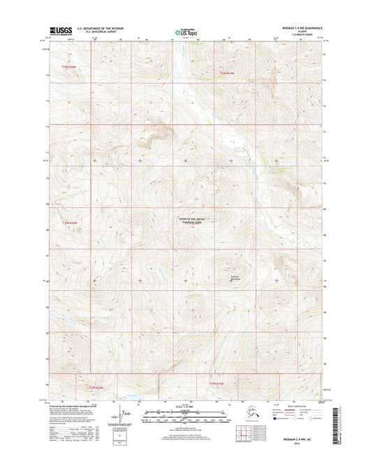 Wiseman C-4 NW Alaska US Topo Map Image
