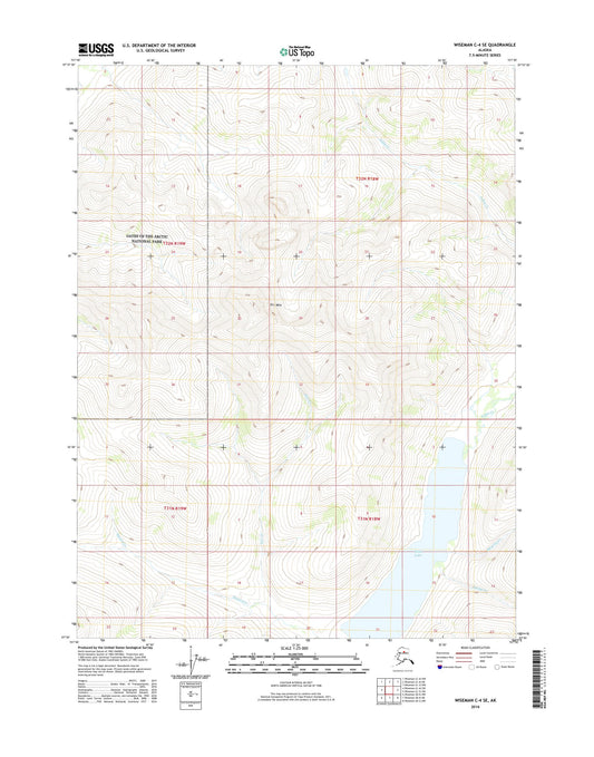 Wiseman C-4 SE Alaska US Topo Map Image
