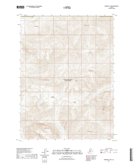Wiseman D-1 NW Alaska US Topo Map Image