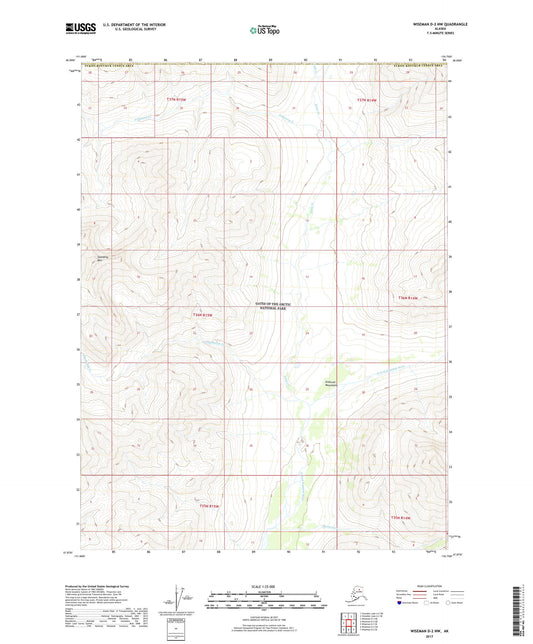 Wiseman D-2 NW Alaska US Topo Map Image