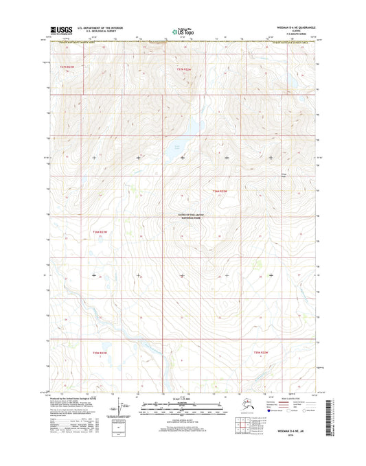 Wiseman D-6 NE Alaska US Topo Map Image