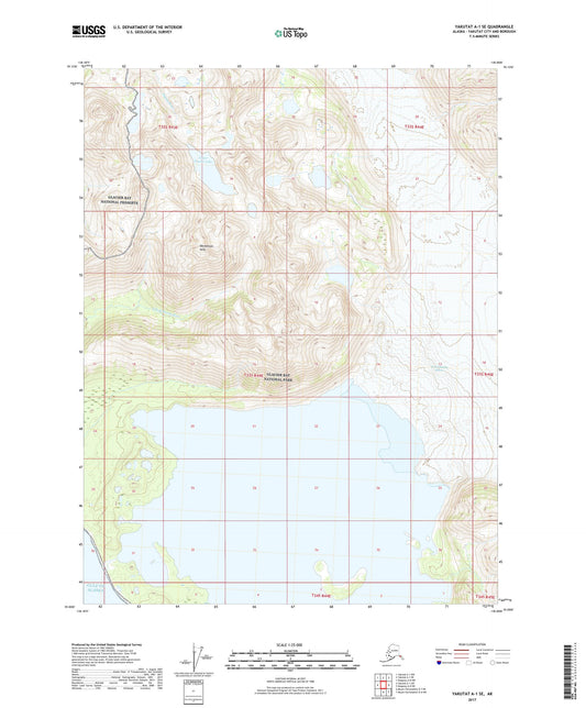 Yakutat A-1 SE Alaska US Topo Map Image