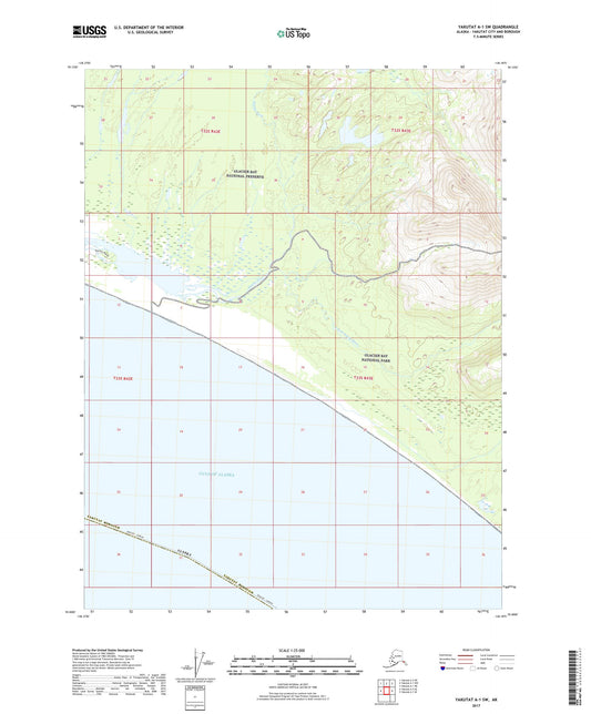 Yakutat A-1 SW Alaska US Topo Map Image
