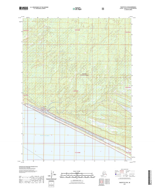 Yakutat B-3 SW Alaska US Topo Map Image