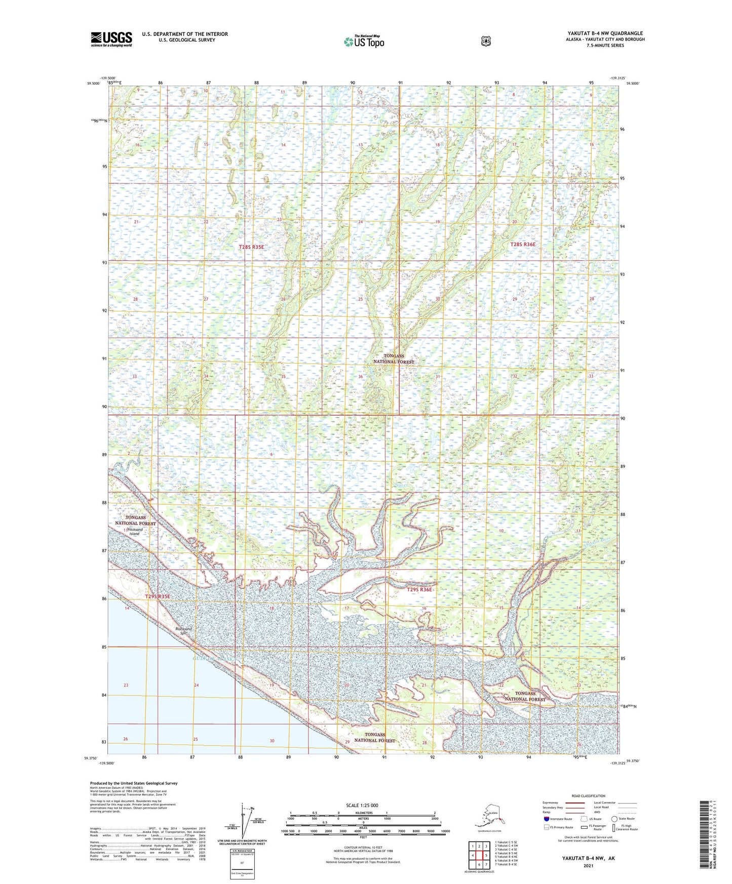 Yakutat B-4 NW Alaska US Topo Map Image