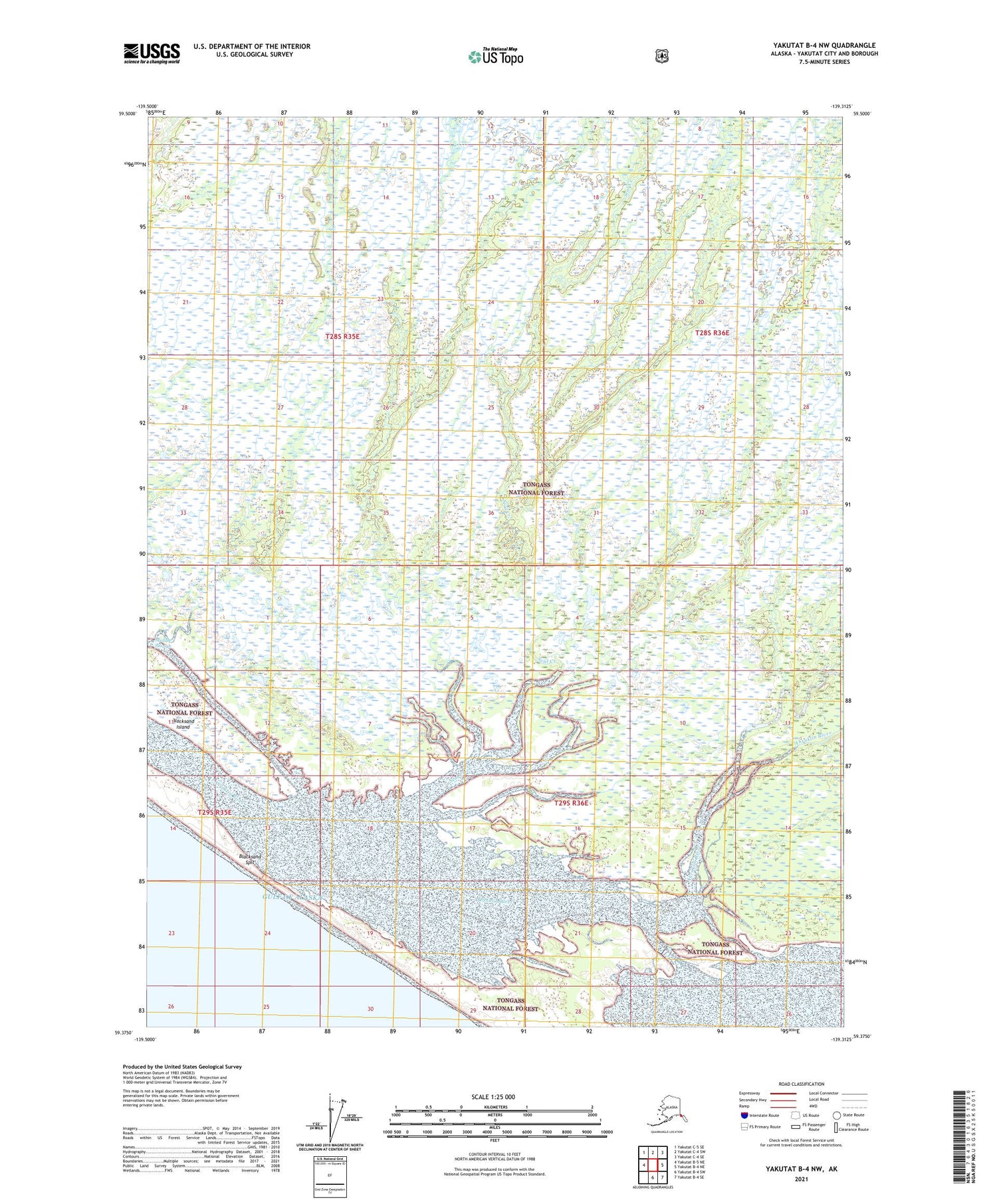 Yakutat B-4 NW Alaska US Topo Map Image