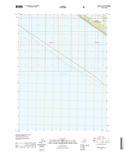 Yakutat B-5 NW Alaska US Topo Map Image
