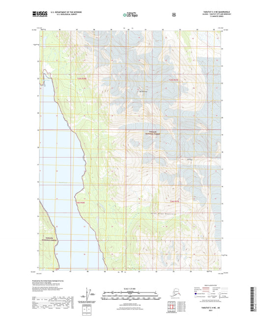Yakutat C-4 NE Alaska US Topo Map Image
