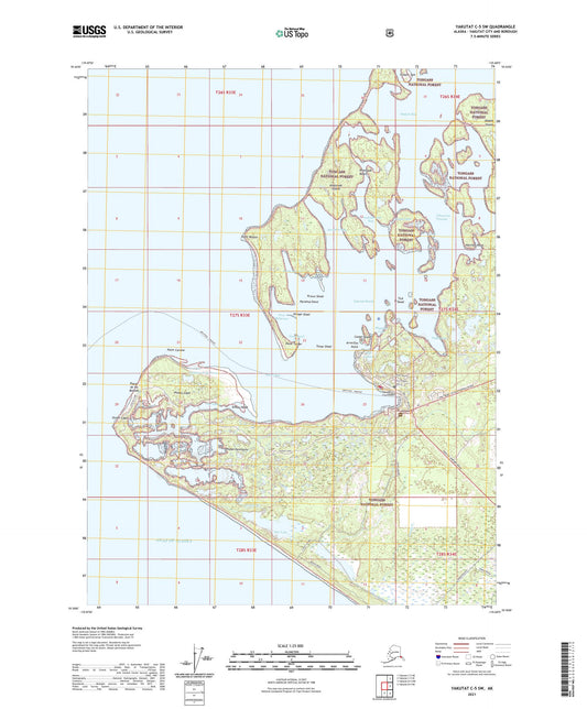 Yakutat C-5 SW Alaska US Topo Map Image