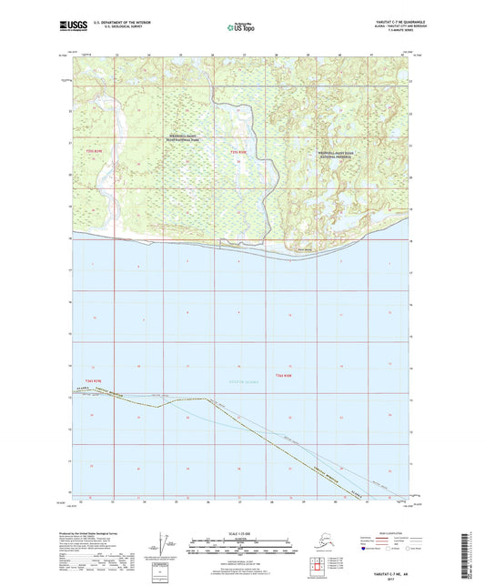 Yakutat C-7 NE Alaska US Topo Map Image