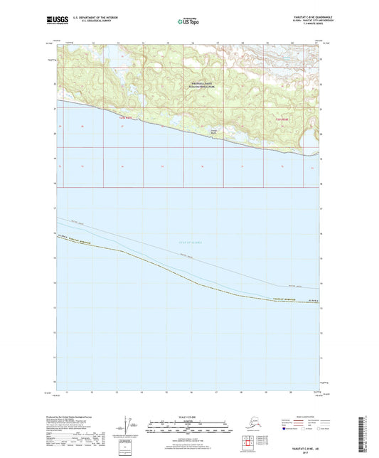 Yakutat C-8 NE Alaska US Topo Map Image