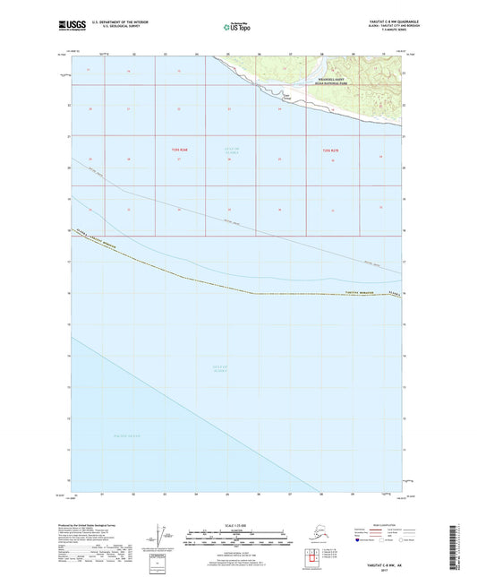Yakutat C-8 NW Alaska US Topo Map Image
