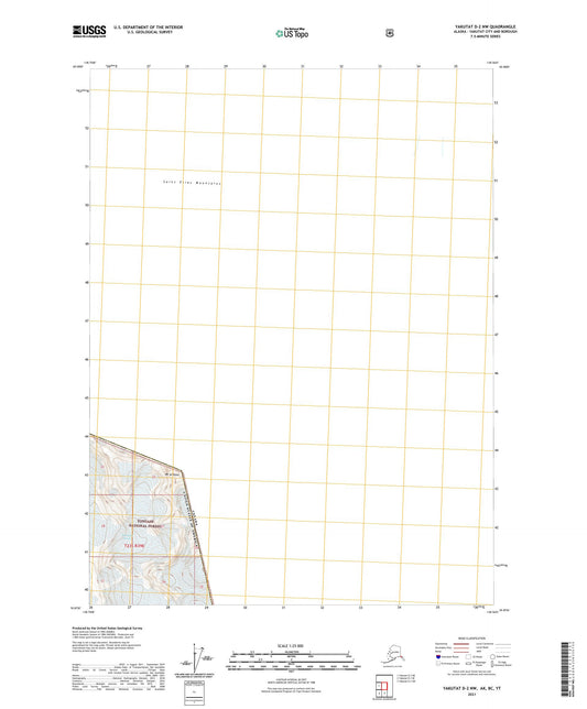 Yakutat D-2 NW Alaska US Topo Map Image