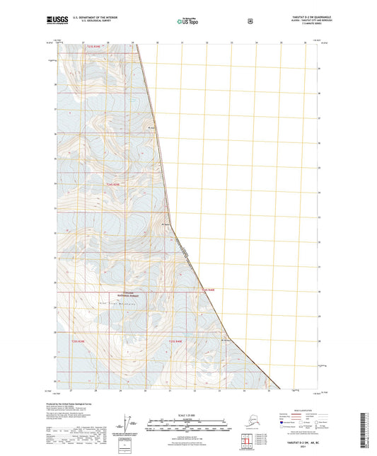 Yakutat D-2 SW Alaska US Topo Map Image