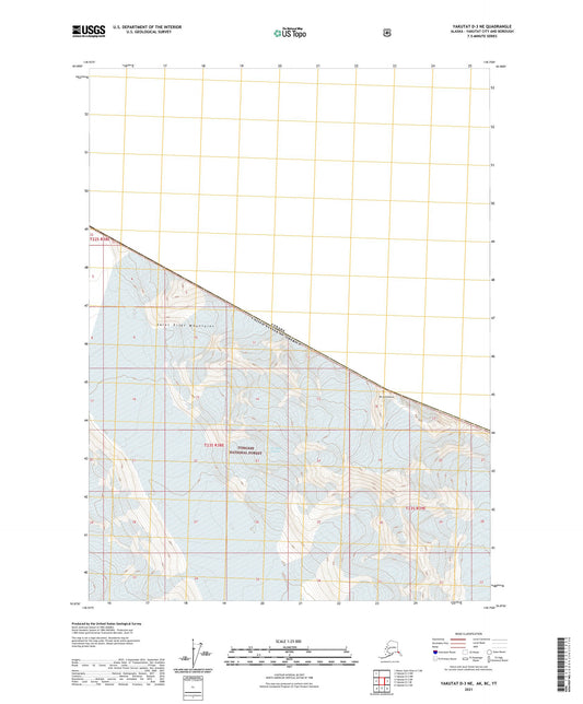 Yakutat D-3 NE Alaska US Topo Map Image