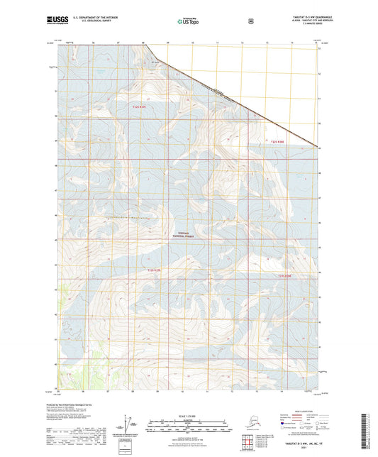 Yakutat D-3 NW Alaska US Topo Map Image