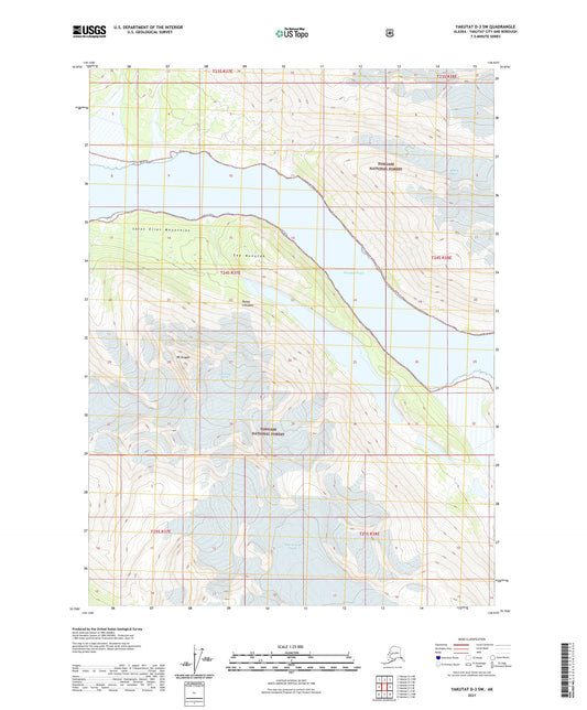 Yakutat D-3 SW Alaska US Topo Map Image