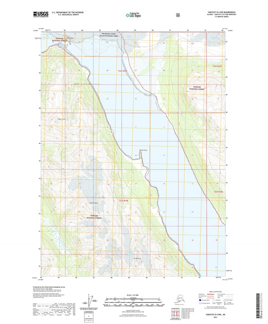 Yakutat D-4 NW Alaska US Topo Map Image