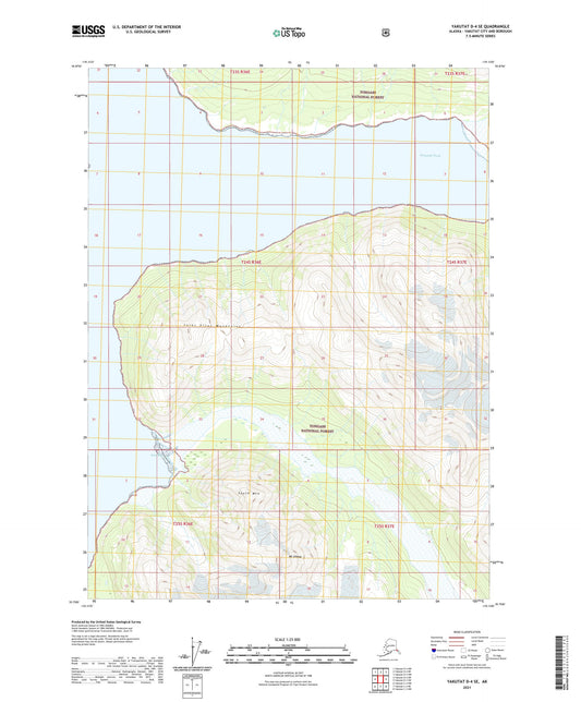 Yakutat D-4 SE Alaska US Topo Map Image
